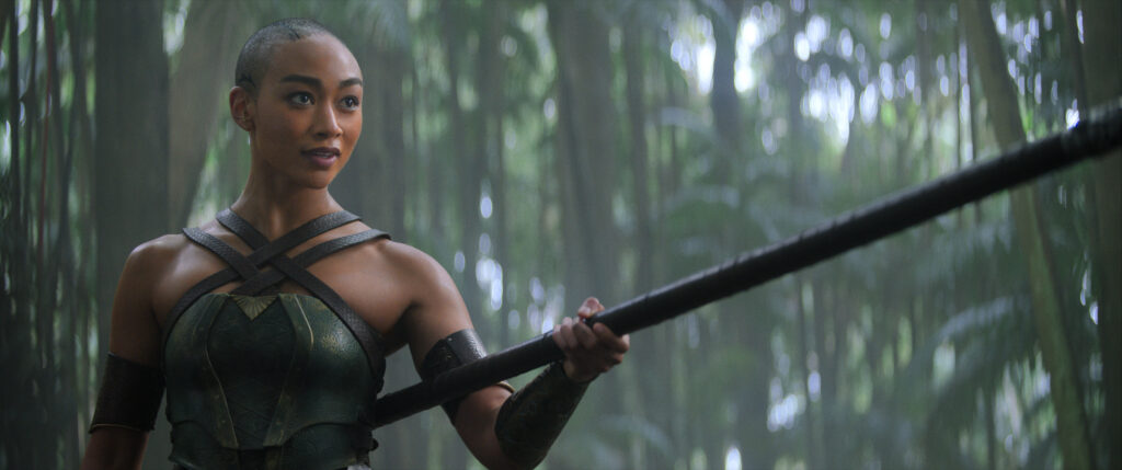 Tati Gabrielle as Jade in Mortal Kombat 2